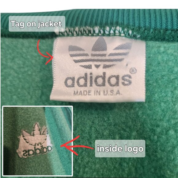 Vintage Adidas Trefoil Tracksuit 70s 80s Green Made in USA ILGWU YKK Set Size M - Picture 6 of 10